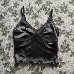 DIVIDED silk tank top